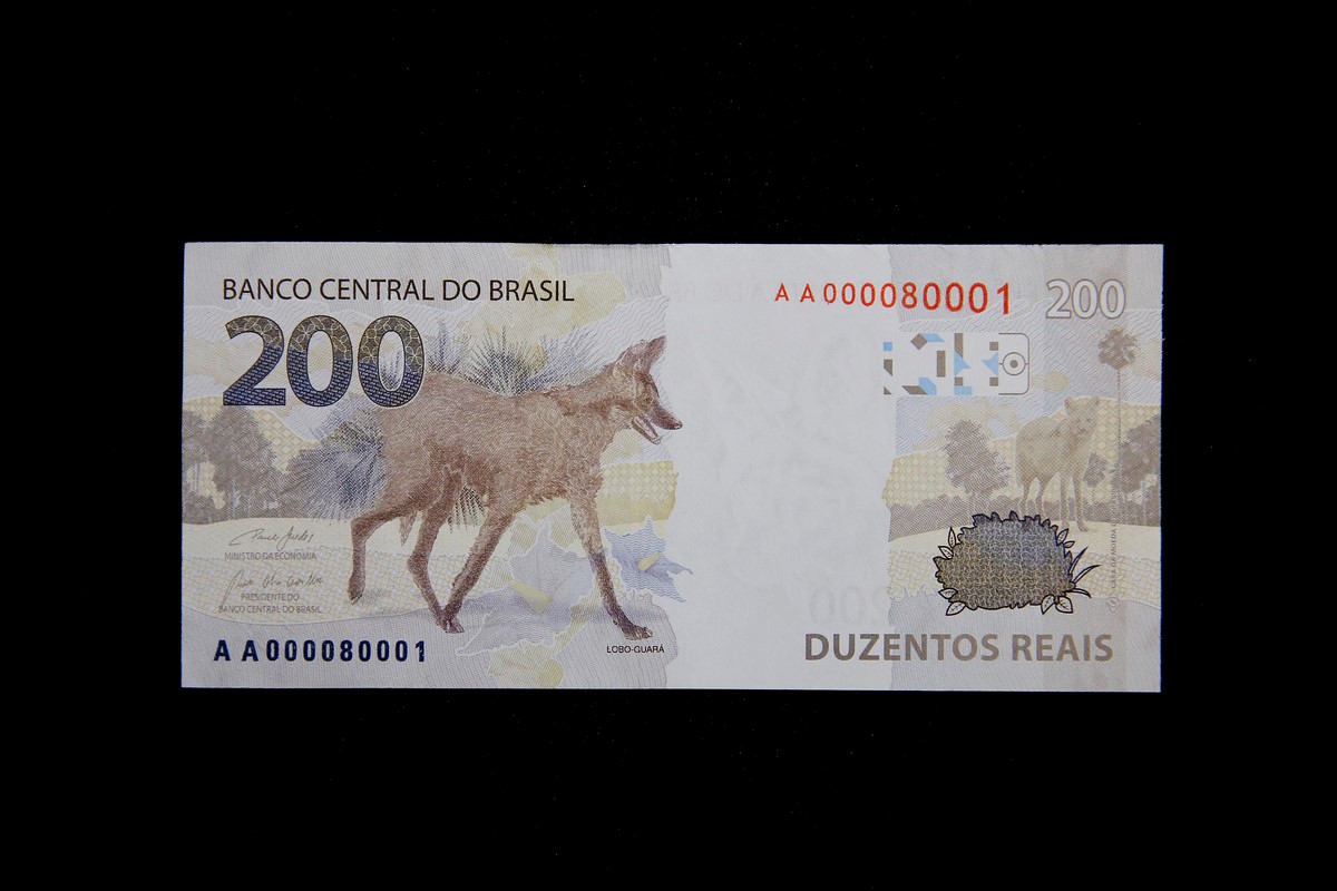 Brasília, 02/09/2020. O Banco Central (BC) lançou nesta quarta-feira (02/09) a nova nota de R$ 200,00 com a imagem do lobo-guará. Foto: Raphael Ribeiro/BCB.