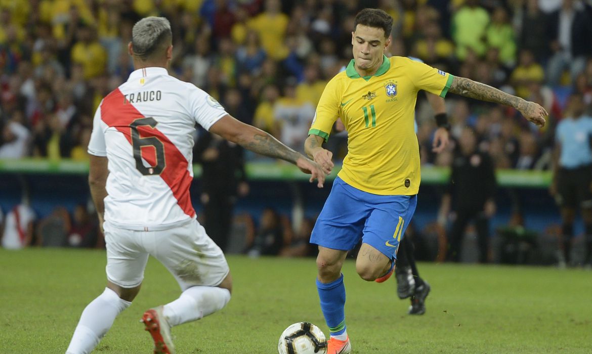 Brasil e Peru disputam a final da Copa América 2019, no Maracanã. Foto: © Fernando Frazão/Agência Brasil.