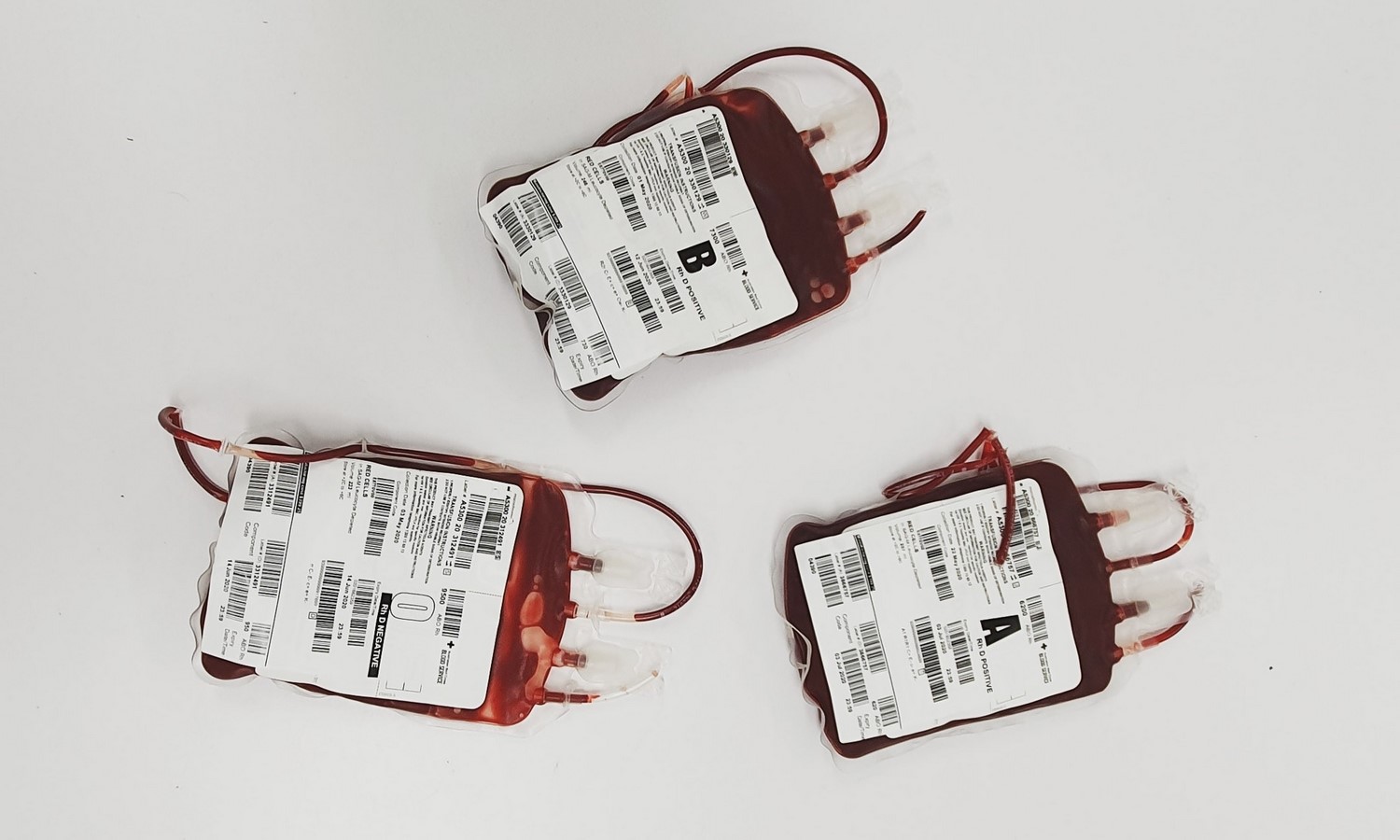 Imagem meramente ilustrativa de bolsas de sangue. Foto: Charlie-Helen Robinson no Pexels.