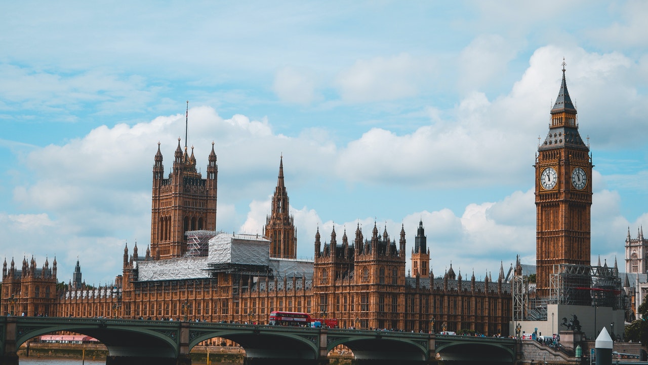 Palácio de Westminster e Big Ben, Londres, Inglaterra. Foto: Georg no Pexels.