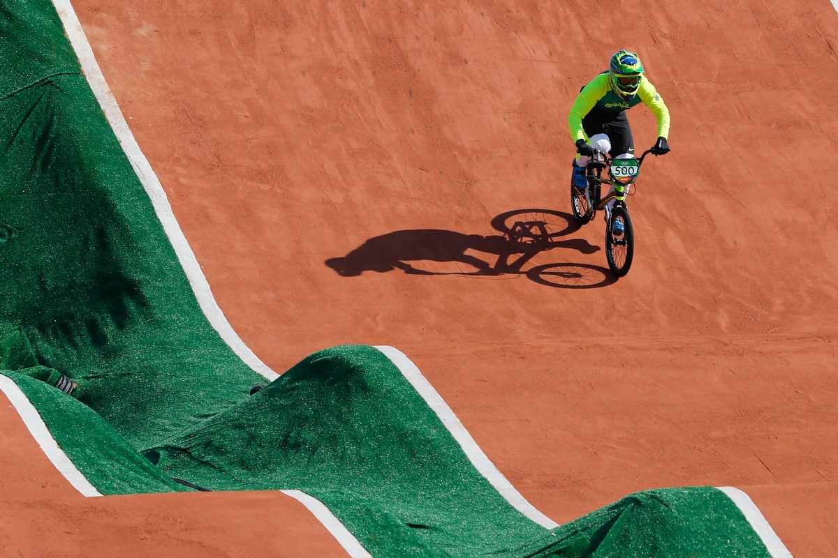 Rio de Janeiro - Ciclista brasileiro Renato Rezende compete BMX nos Jogos Olímpicos Rio 2016, no Parque Radical em Deodoro. Foto: Fernando Frazão / Agência Brasil.