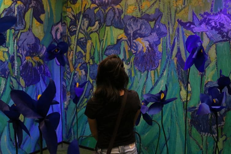 Exposição Paisagem de Van Gogh, mostra imersiva no universo, obra e vida do pintor holandês, no Shopping Pátio Higienópolis. Foto: © Rovena Rosa / Agência Brasil.