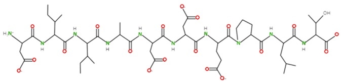 Estrutura química do Pep19. (imagem: acervo dos pesquisadores).